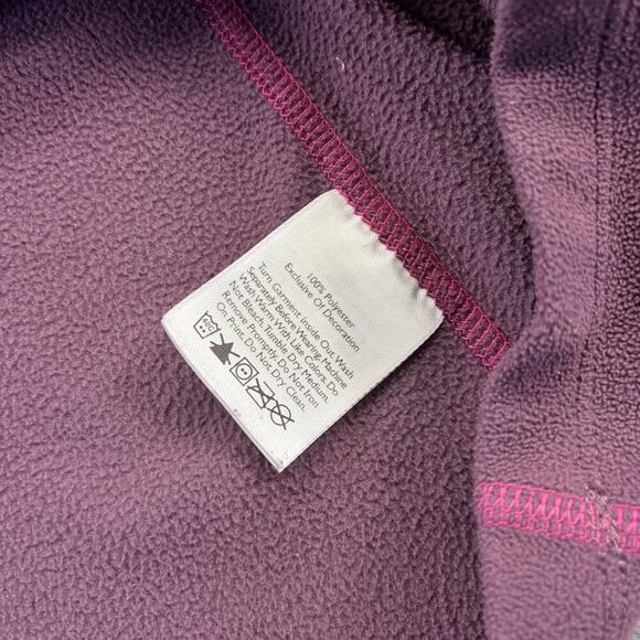 Eddie Bauer First Ascent 1/4 Zip Pullover Women's XL Purple Fleece Outdoor Hike - Picture 5 of 8